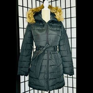 Hollister Women’s Juniors Puffer Parka Black Size Small